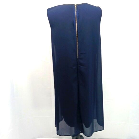 NWOT Signature Collection Double Layer Chiffon Sleeveless A-Line Midi Dress L... - Picture 3 of 15